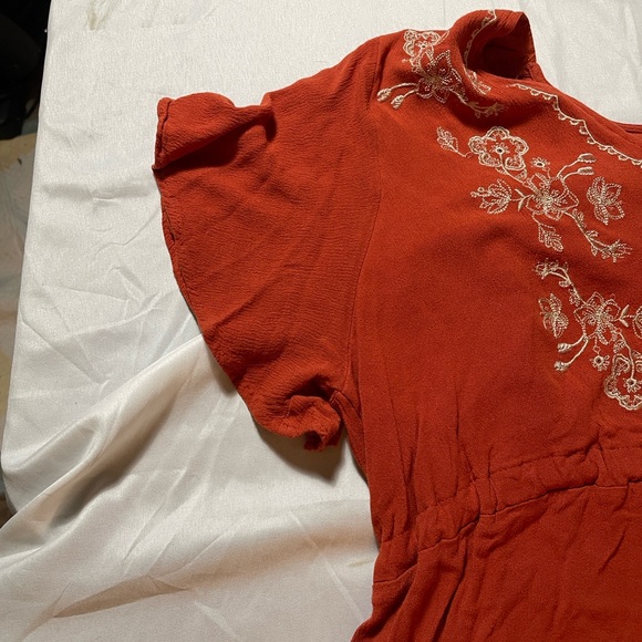 Embroidered Rust Top - Picture 7 of 13